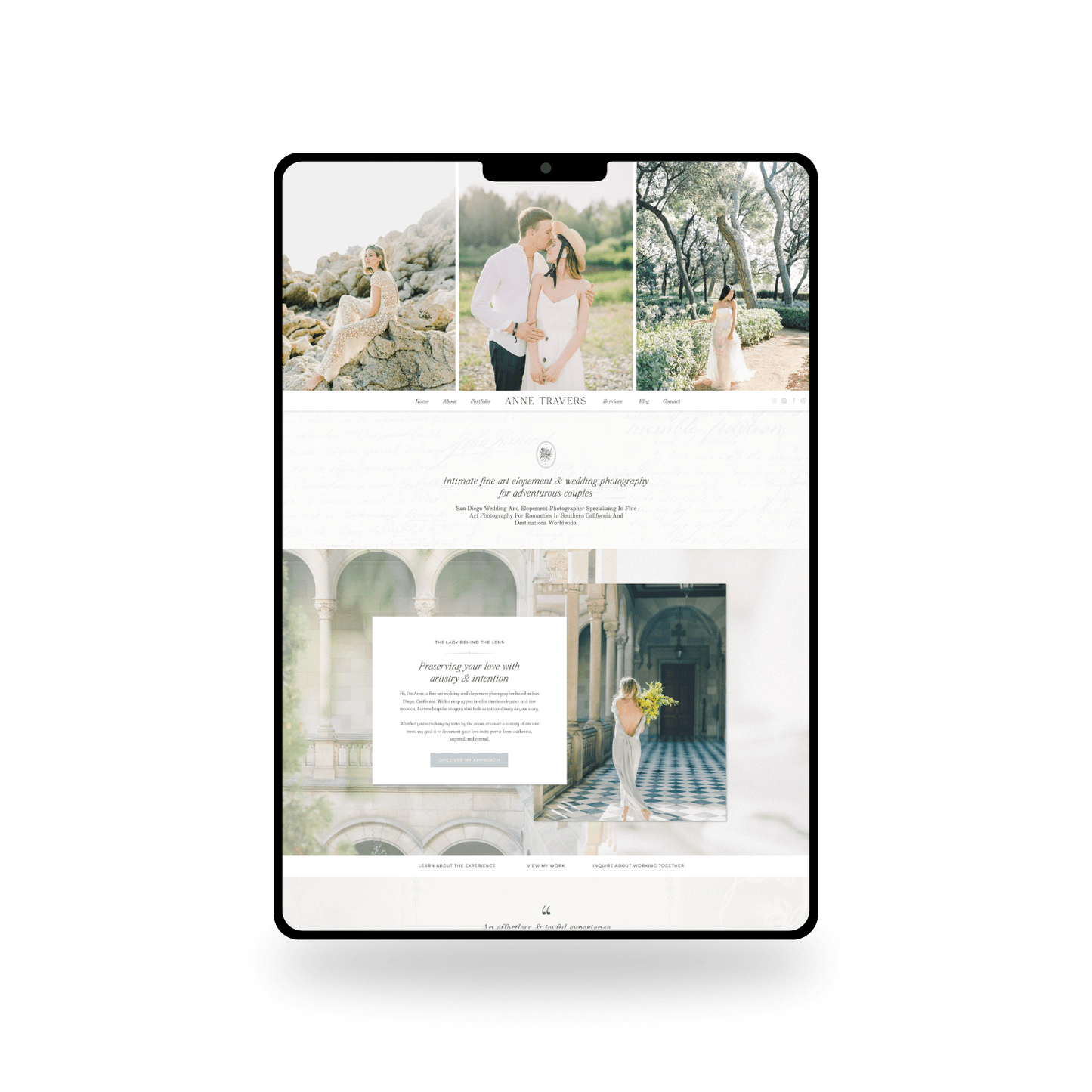 Anne Travers Showit Website Template