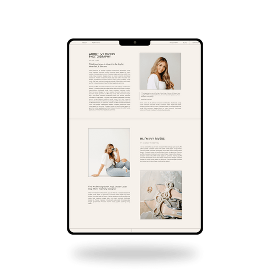 Ivy Rivers Showit Website Template